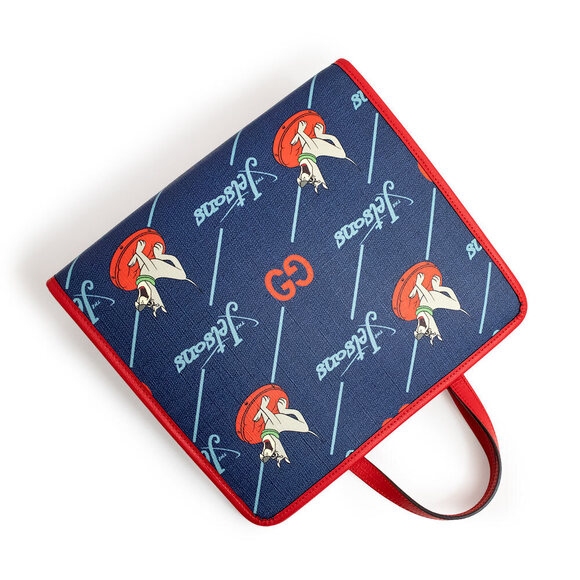 Gucci The Jetsons collaboration handbag Supreme canvas Navy Blue red - Picture 6 of 9
